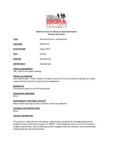 Law enforcement in the United Kingdom / National Center for Missing and Exploited Children / Cognition / Employee benefit / Cause marketing / Education / Disability insurance / Skill / Knowledge / Child abduction / Child safety