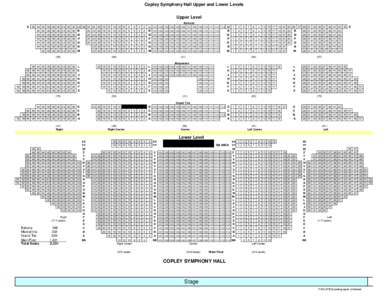 Copley Symphony Hall Upper and Lower Levels Upper Level Balcony SR