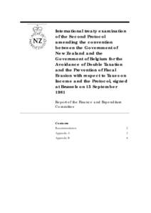 National Interest Analysis - Protocol - New Zealand and Belgium