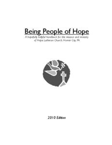 Being People of Hope--New Member Handbook