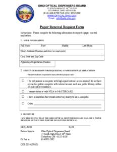 Microsoft Word - Request For Paper Renewal.doc