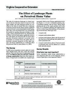 publicationThe Effect of Landscape Plants on Perceived Home Value