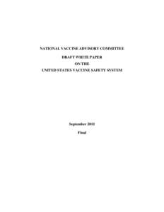 NVAC Vaccine Safety White Paper Final Report
