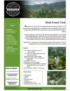 Abuh Forest Trek Cost 4,500 CFA Includes guide and visit to craftshop 2,700 CFA