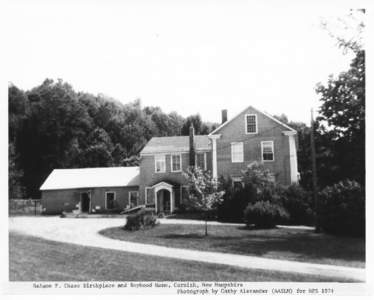 Salmon P. Chase Birthplace and Boyhood Home, Cornish, New Hampshire _________________________________ Photograph by Cathy Alexander (AASLH) for NPS 1974