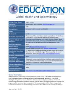 Public health / Environmental social science / Disease / Clinical surveillance / Health / Epidemiology / Demography