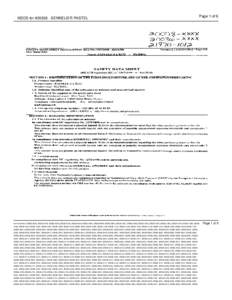 Occupational safety and health / Pastel / Material safety data sheet / Health / Safety / Sennelier