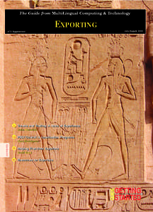 The Guide from MultiLingual Computing & Technology  EXPORTING July/August 2005  #73 Supplement