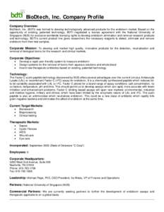 Microsoft Word - BDTI Company Profile _2_.doc