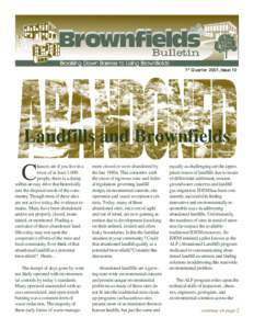 1st Quarter 2001, Issue 10  Landfills and Brownfields C