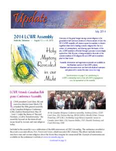 LCWR Update — June 2014 — page 1  July[removed]LCWR Assembly