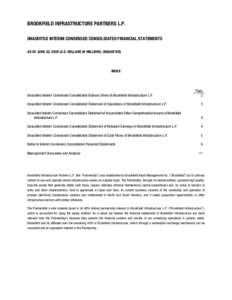 Generally Accepted Accounting Principles / Financial statements / Financial accounting / Brookfield Asset Management / S&P/TSX 60 Index / S&P/TSX Composite Index / Brookfield Infrastructure Partners / Balance sheet / Statement of retained earnings / Finance / Accountancy / Business