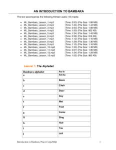 Microsoft Word - Scripts Bambara Lessons.doc