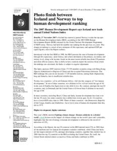 Economics / Human Development Index / Human Development Report / United Nations Development Programme / Human development / Happy life expectancy / Human Poverty Index / Development / Development economics / Economic development