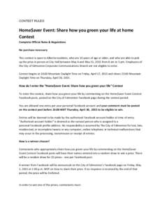 Home$aver 2015 Contest Rules