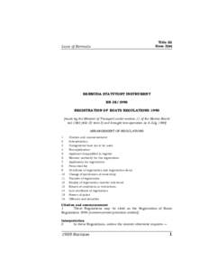 REGISTRATION OF BOATS REGULATIONS 1990