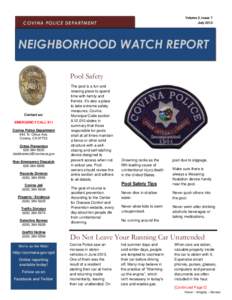 Volume 2, Issue 7 July 2013 COVINA POLICE DEPARTMENT  NEIGHBORHOOD WATCH REPORT