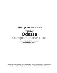 Text of the 2012 Update to the 2006 Town of Odessa Comprehensive Plan
