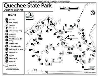 Click On A Site For Photo And Additional Information  Quechee State Park to Quechee Gorge