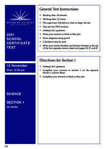 General Test Instructions[removed]SCHOOL CERTIFICATE TEST