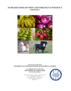 INCREASED FOOD SECURITY AND FOOD SELF-SUFFICIENCY STRATEGY A STATE STRATEGIC/FUNCTIONAL PLAN PREPARED IN ACCORDANCE WITH HRS CHAPTER 226 HAWAII STATE PLAN and the