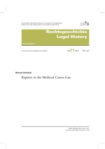 Rg  Rechts geschichte  Zeitschri des Max-Planck-Instituts für europäische Rechtsgeschichte
