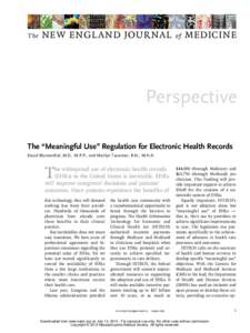 Electronic health record / Health information technology / Health care in the United States / Office of the National Coordinator for Health Information Technology / Clinical point of care / Health / Medicine / Health informatics