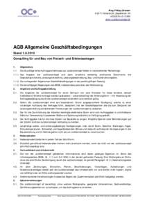 Mag. Philipp Strasser A-2371 Hinterbrühl, Gaadnerstr. 90 +959 www.outdoorconcept.at  AGB Allgemeine Geschäftsbedingungen