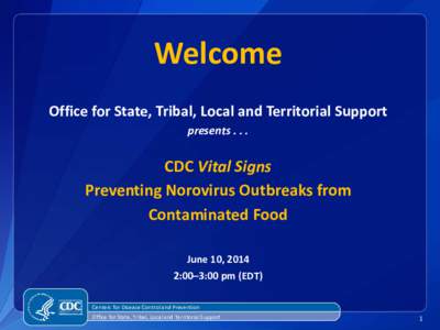 CDC Vital Signs Preventing Norovirus Outbreaks from Contaminated Food