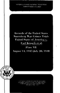 NATIONAL ARCHIVES TRUST FUND BOARD NATIONAL A R C H I V E S AND RECORDS S E R V I C E G E N E R A L S E R V I C E S ADMINISTRATION WASHINGTON: 1977  The records reproduced in the microfilm publication