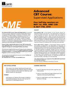 Advanced CBT Course: CME  Supervised Applications