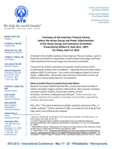 American Journal of Respiratory and Critical Care Medicine® American Journal of Respiratory Cell and Molecular Biology® Proceedings of the American Thoracic Society®