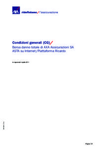 Condizioni generali (CG)/ Borsa danno totale di AXA Assicurazioni SA ASTA su Internet /Piattaforma Ricardo C&P 0610 It – 01.12