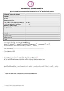 Membership Application Form