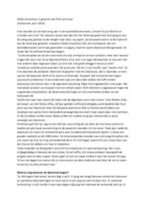 Stefan Groothuis in gesprek met Ellen de Visser (Volkskrant, aprilVlak voordat zijn verhaal vorig jaar in een sportblad verscheen, schreef hij zijn familie en vrienden een brief. De meesten wisten wel dat het niet