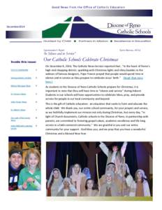 Good News from the Office of Catholic Education  December2014 Superintendent’s Report