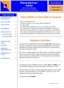 Dec[removed]IDDE Newsletter