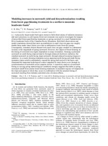 Modeling increases in snowmelt yield and desynchronization resulting from forest gapthinning treatments in a northern mountain headwater basin