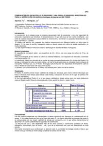 (PO) COMPARACIÓN DE UN RASTRILLO (PY UNA DRAGA (PINDUSTRIALES PARA LA EXTRACCIÓN DE ALMEJA (Ruditapes philippinarum) EN FONDO Espinós, F.J  1