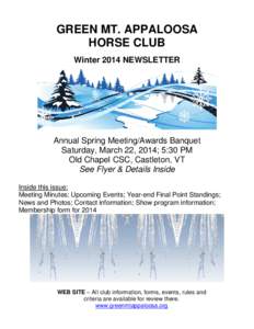 Vermont / Appaloosa / Castleton /  Vermont / Castleton / Rutland County /  Vermont / Appaloosa Horse Club / Moscow /  Idaho