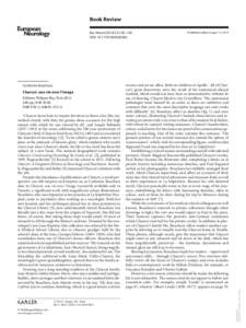 Book Review Eur Neurol 2014;72:142–143 DOI: [removed] Charcot, une vie avec l’image Editions Philippe Rey, Paris 2013