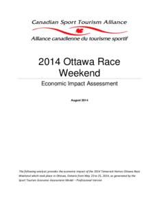 National Capital Marathon / Canadian National Exhibition / Ontario / West Virginia / Ottawa / Tamarack /  Best of West Virginia