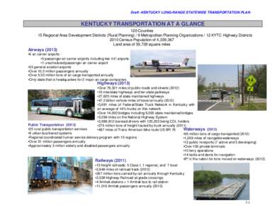 Transportation in Kentucky / Kentucky / Department of Transportation / Amtrak / Metropolitan planning organization / Rail transportation in the United States / Transportation in the United States / Kentucky Transportation Cabinet