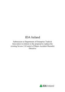 Sustainability / Directive 82/501/EC / Strategic Environmental Assessment / Environmental impact assessment / European SEA Directive 2001/42/EC / Control of Major Accident Hazards Regulations / Water supply and sanitation in the European Union / Directive 96/82/EC / Impact assessment / Prediction / Environment