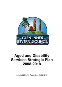 Aged and Disability Services Strategic PlanAdoptedResolution No  Verso Consulting