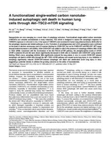 Citation: Cell Death and Disease[removed], e159; doi:[removed]cddis[removed] & 2011 Macmillan Publishers Limited All rights reserved[removed]www.nature.com/cddis  A functionalized single-walled carbon nanotubeinduced 