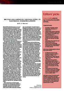 Viewpoint NoEditors’ picks Simon Schaffer picks his top 5 articles from the BJHS archives...