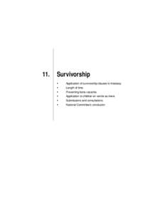 11.  Survivorship !  Application of survivorship clauses to intestacy