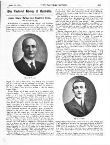 THE PASTORAL  APRIL 15, 1914. Gl?e Pastoral fjomes of Australia. Sunny Ridge, Mulyan and Breakfast Creek.