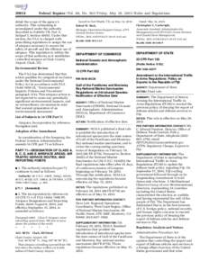 Federal Register / Vol. 80, NoFriday, May 29, Rules and Regulations detail the scope of the agency’s authority. This rulemaking is